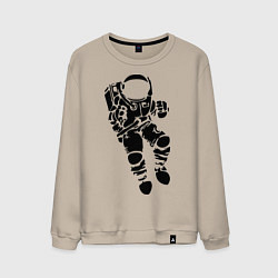 Свитшот хлопковый мужской Космонавт, цвет: миндальный