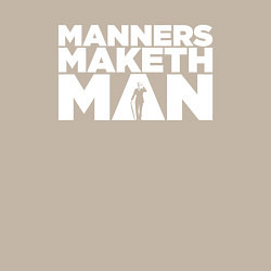 Свитшот хлопковый мужской Manners maketh man, цвет: миндальный — фото 2