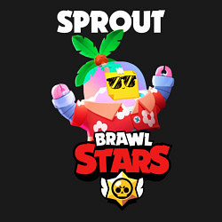 Свитшот хлопковый мужской BRAWL STARS TROPICAL SPROUT, цвет: черный — фото 2