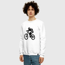 Свитшот хлопковый мужской Велоспорт Z, цвет: белый — фото 2