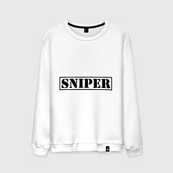 Свитшот хлопковый мужской Sniper, цвет: белый