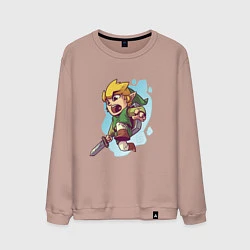 Свитшот хлопковый мужской The Legend of Zelda, цвет: пыльно-розовый
