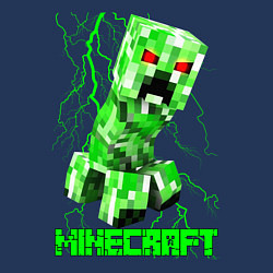 Свитшот хлопковый мужской MINECRAFT CREEPER, цвет: тёмно-синий — фото 2