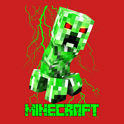Свитшот хлопковый мужской MINECRAFT CREEPER, цвет: красный — фото 2