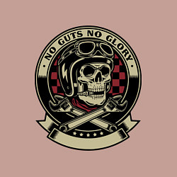 Свитшот хлопковый мужской No guts no glory, цвет: пыльно-розовый — фото 2