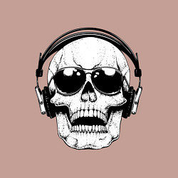 Свитшот хлопковый мужской Skull Music lover, цвет: пыльно-розовый — фото 2