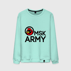 Свитшот хлопковый мужской Omsk army цвета мятный — фото 1
