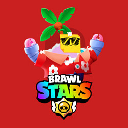 Свитшот хлопковый мужской BRAWL STARS SPROUT TROPICAL, цвет: красный — фото 2