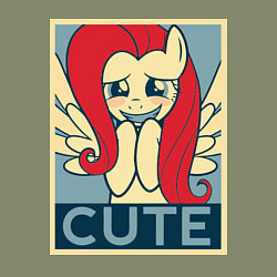 Свитшот хлопковый мужской Fluttershy cute, цвет: авокадо — фото 2