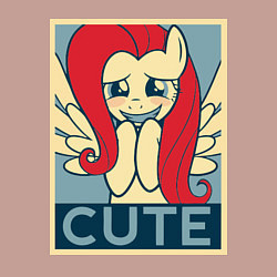 Свитшот хлопковый мужской Fluttershy cute, цвет: пыльно-розовый — фото 2