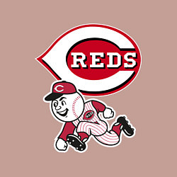 Свитшот хлопковый мужской Cincinnati reds - baseball team - talisman, цвет: пыльно-розовый — фото 2