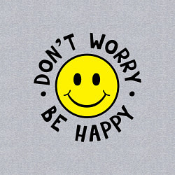 Свитшот хлопковый мужской DONT WORRY BE HAPPY, цвет: меланж — фото 2