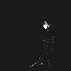 Свитшот хлопковый мужской Кирито, цвет: черный — фото 2