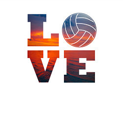 Свитшот хлопковый мужской LOVE Volleyball, цвет: белый — фото 2
