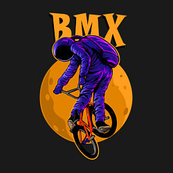 Свитшот хлопковый мужской BMX - moon - space, цвет: черный — фото 2