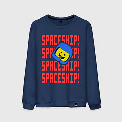 Свитшот хлопковый мужской Spaceship цвета тёмно-синий — фото 1