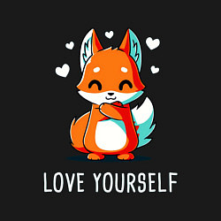 Свитшот хлопковый мужской ЛЮБИ СЕБЯ Love yourself, цвет: черный — фото 2
