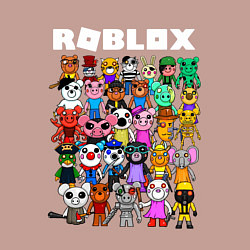 Свитшот хлопковый мужской ROBLOX PIGGY, цвет: пыльно-розовый — фото 2