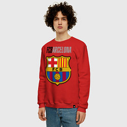 Свитшот хлопковый мужской Barcelona FC, цвет: красный — фото 2