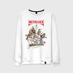 Свитшот хлопковый мужской Metallica, цвет: белый