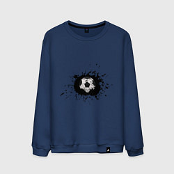 Свитшот хлопковый мужской Soccer Ball, цвет: тёмно-синий