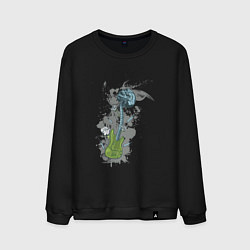 Мужской свитшот Гитара с розами