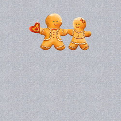 Свитшот хлопковый мужской Пряничные человечки, цвет: меланж — фото 2