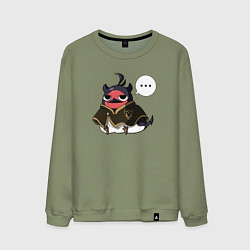 Свитшот хлопковый мужской Nero bird, цвет: авокадо
