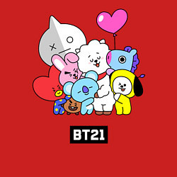 Свитшот хлопковый мужской BT21, цвет: красный — фото 2