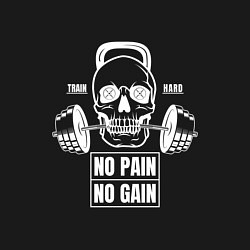 Свитшот хлопковый мужской No Pain No Gain, цвет: черный — фото 2