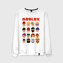 Свитшот хлопковый мужской ROBLOX, цвет: белый