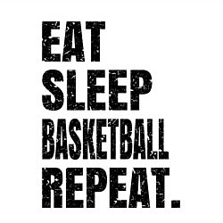 Свитшот хлопковый мужской EAT SLEEP BASKETBALL REPEAT, цвет: белый — фото 2