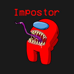 Свитшот хлопковый мужской AMONG US - IMPOSTOR, цвет: черный — фото 2