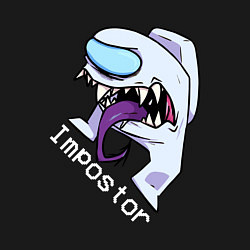 Свитшот хлопковый мужской AMONG US - IMPOSTOR, цвет: черный — фото 2