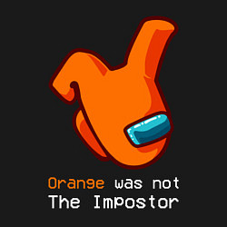 Свитшот хлопковый мужской AMONG US - ORANGE, цвет: черный — фото 2