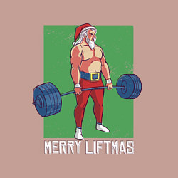 Свитшот хлопковый мужской Merry Liftmas, цвет: пыльно-розовый — фото 2