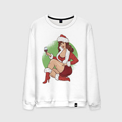 Мужской свитшот Pin Up Girl Christmas