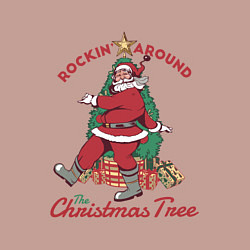 Свитшот хлопковый мужской Rockin Santa, цвет: пыльно-розовый — фото 2