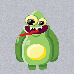 Свитшот хлопковый мужской Авокадо, цвет: меланж — фото 2