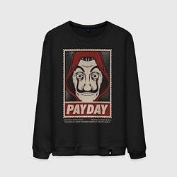 Свитшот хлопковый мужской Payday, цвет: черный