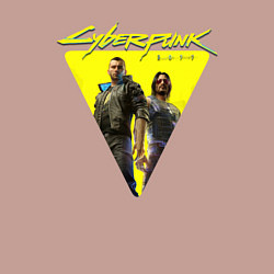 Свитшот хлопковый мужской Cyberpunk 2077, цвет: пыльно-розовый — фото 2