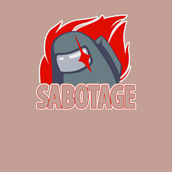 Свитшот хлопковый мужской Among Us sabotage амонг ас саботаж, цвет: пыльно-розовый — фото 2