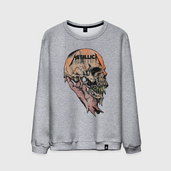 Свитшот хлопковый мужской Metallica art 04, цвет: меланж