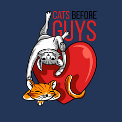 Свитшот хлопковый мужской Cats before guys, цвет: тёмно-синий — фото 2