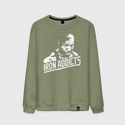 Свитшот хлопковый мужской Сити Флетчер Железозависимые, цвет: авокадо