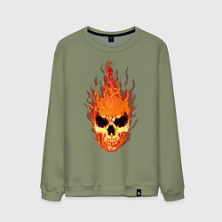 Мужской свитшот Fire flame skull