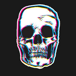 Свитшот хлопковый мужской Glitch Skull, цвет: черный — фото 2