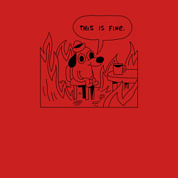 Свитшот хлопковый мужской This is Fine, цвет: красный — фото 2