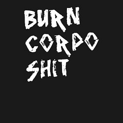 Свитшот хлопковый мужской BURN CORPO SHIT, цвет: черный — фото 2
