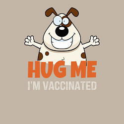 Свитшот хлопковый мужской Hug Me Im Vaccinated, цвет: миндальный — фото 2